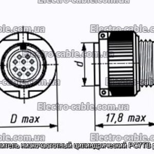 Соединитель низкочастотный цилиндрический РС7ТВ розетка - фотография № 1.