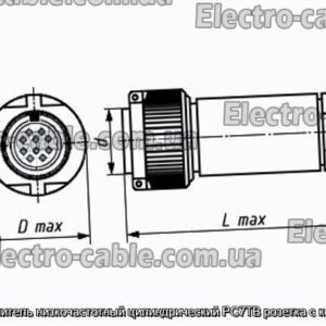 Соединитель низкочастотный цилиндрический РС7ТВ розетка с кожухом - фотография № 1.