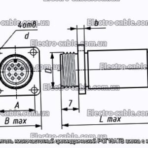 Соединитель низкочастотный цилиндрический РСГ19АТВ вилка с кожухом - фотография № 1.