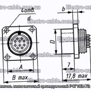 Соединитель низкочастотный цилиндрический РСГ19БАТВ вилка - фотография № 1.