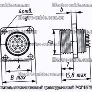 Соединитель низкочастотный цилиндрический РСГ19ТВ вилка - фотография № 1.