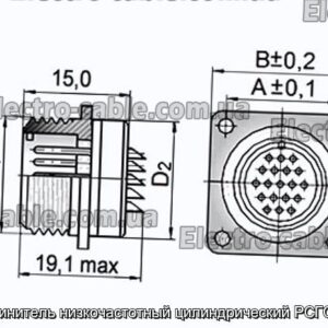 Соединитель низкочастотный цилиндрический РСГС10-В - фотография № 1.