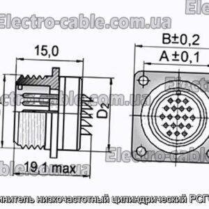 Соединитель низкочастотный цилиндрический РСГС19-В - фотография № 1.