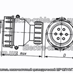 Соединитель низкочастотный цилиндрический ШР12П1ЭГ2 вилка - фотография № 1.