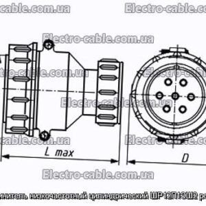 Соединитель низкочастотный цилиндрический ШР12П1ЭШ2 розетка - фотография № 1.