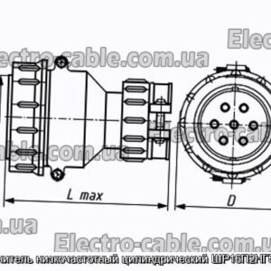 З&#39;єднувач низькочастотний циліндричний ШР16П2НГ5 вилка - фотографія №1.