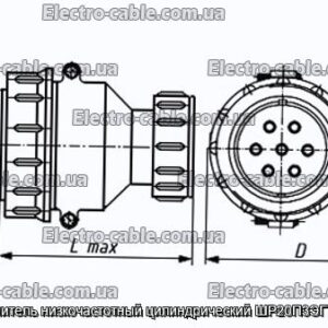 Соединитель низкочастотный цилиндрический ШР20П3ЭГ7 вилка - фотография № 1.