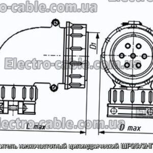З&#39;єднувач низькочастотний циліндричний ШР20У2НГ6 вилка - фотографія №1.