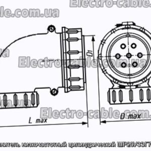З&#39;єднувач низькочастотний циліндричний ШР20У3ЕГ7 вилка - фотографія №1.