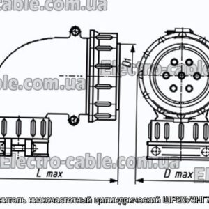 З&#39;єднувач низькочастотний циліндричний ШР20У3НГ7 вилка - фотографія №1.