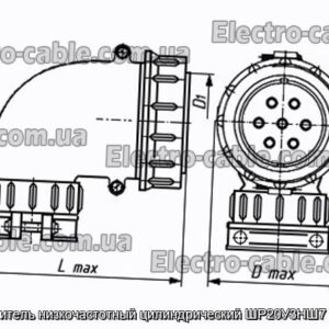З&#39;єднувач низькочастотний циліндричний ШР20У3НШ7 розетка - фотографія №1.