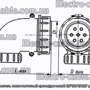 З&#39;єднувач низькочастотний циліндричний ШР28У2ЕШ7 розетка - фотографія №1.