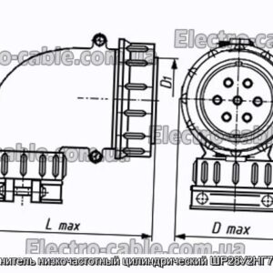 З&#39;єднувач низькочастотний циліндричний ШР28У2НГ7 вилка - фотографія №1.