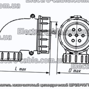 З&#39;єднувач низькочастотний циліндричний ШР28У4ЕГ8 вилка - фотографія №1.