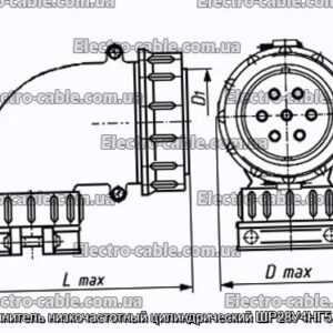 З&#39;єднувач низькочастотний циліндричний ШР28У4НГ5 вилка - фотографія №1.