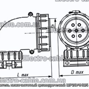 З&#39;єднувач низькочастотний циліндричний ШР28У4НШ5 розетка - фотографія №1.