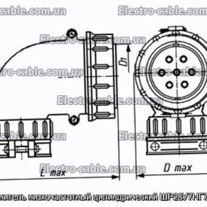 З&#39;єднувач низькочастотний циліндричний ШР28У7НГ7 вилка - фотографія №1.