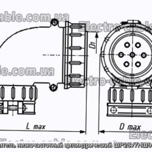 Соединитель низкочастотный цилиндрический ШР28У7НШ9 розетка - фотография № 1.