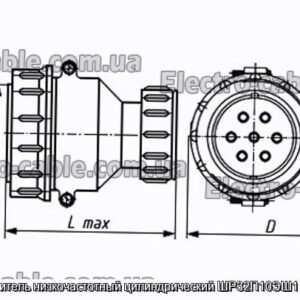Соединитель низкочастотный цилиндрический ШР32П10ЭШ1 розетка - фотография № 1.
