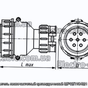 Соединитель низкочастотный цилиндрический ШР32П10НШ1 розетка - фотография № 1.