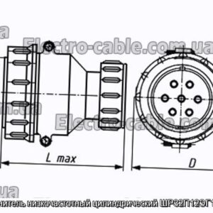 З&#39;єднувач низькочастотний циліндричний ШР32П12ЕГ1 вилка - фотографія №1.