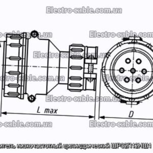 З&#39;єднувач низькочастотний циліндричний ШР32П12НШ1 розетка - фотографія №1.