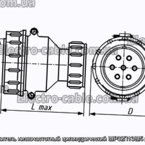 З&#39;єднувач низькочастотний циліндричний ШР32П1ЭШ5 розетка - фотографія №1.