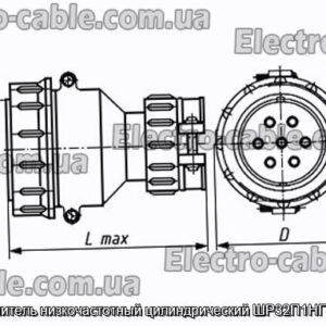 З&#39;єднувач низькочастотний циліндричний ШР32П1НГ5 вилка - фотографія №1.