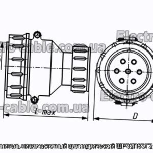 Соединитель низкочастотный цилиндрический ШР32П8ЭГ2 вилка - фотография № 1.