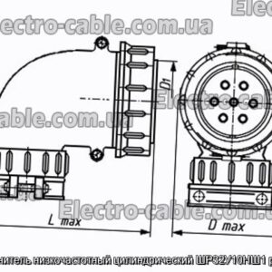 Соединитель низкочастотный цилиндрический ШР32У10НШ1 розетка - фотография № 1.