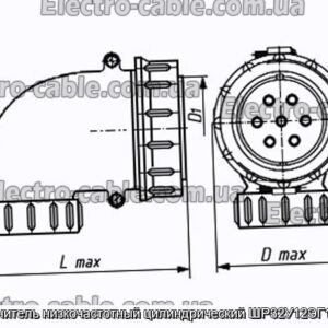 Соединитель низкочастотный цилиндрический ШР32У12ЭГ1 вилка - фотография № 1.