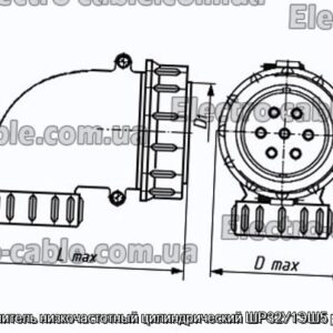 Соединитель низкочастотный цилиндрический ШР32У1ЭШ5 розетка - фотография № 1.