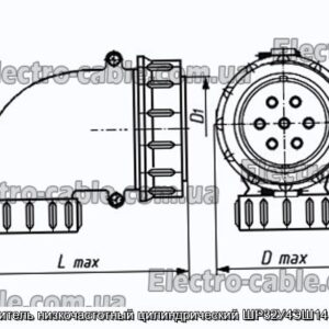 Соединитель низкочастотный цилиндрический ШР32У4ЭШ14 розетка - фотография № 1.