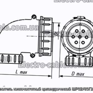 Соединитель низкочастотный цилиндрический ШР32У8ЭГ2 вилка - фотография № 1.