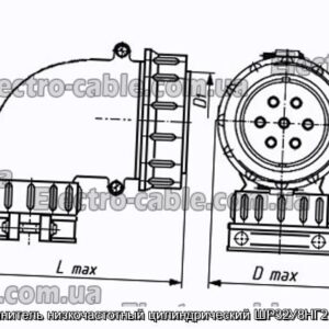 Соединитель низкочастотный цилиндрический ШР32У8НГ2 вилка - фотография № 1.