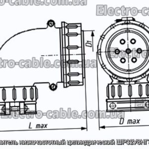 Соединитель низкочастотный цилиндрический ШР32У8НГ3 вилка - фотография № 1.