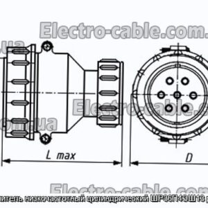 Соединитель низкочастотный цилиндрический ШР36П4ЭШ13 розетка - фотография № 1.