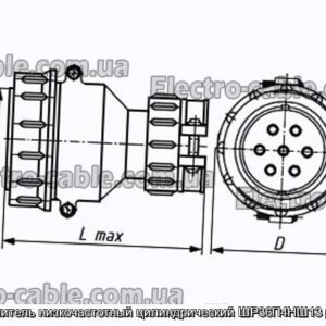 Соединитель низкочастотный цилиндрический ШР36П4НШ13 розетка - фотография № 1.