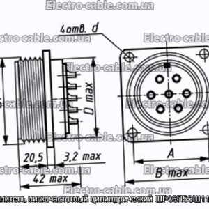 Соединитель низкочастотный цилиндрический ШР36П5ЭШ11 вилка - фотография № 1.