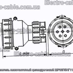 Соединитель низкочастотный цилиндрический ШР36П5НГ11 вилка - фотография № 1.