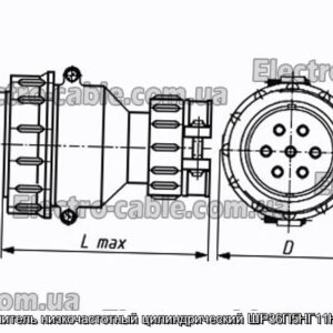 Соединитель низкочастотный цилиндрический ШР36П5НГ11Н вилка - фотография № 1.
