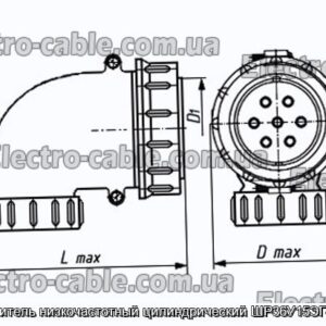 Соединитель низкочастотный цилиндрический ШР36У15ЭГ4 вилка - фотография № 1.