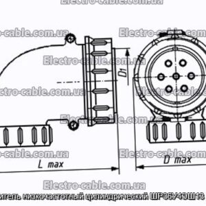 Соединитель низкочастотный цилиндрический ШР36У4ЭШ13 розетка - фотография № 1.