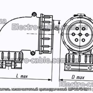 Соединитель низкочастотный цилиндрический ШР36У5НШ11 розетка - фотография № 1.