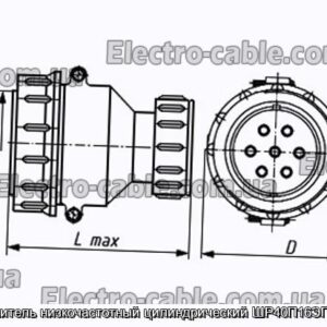 З&#39;єднувач низькочастотний циліндричний ШР40П16ЕГ2 вилка - фотографія №1.