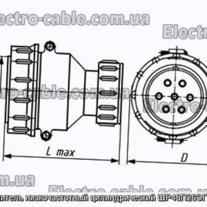 З&#39;єднувач низькочастотний циліндричний ШР48П26ЕГ2 вилка - фотографія №1.