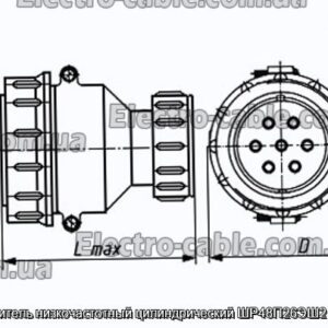 З&#39;єднувач низькочастотний циліндричний ШР48П26ЕШ2 розетка - фотографія №1.