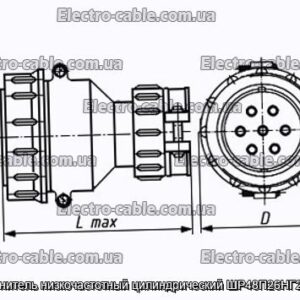 З&#39;єднувач низькочастотний циліндричний ШР48П26НГ2 вилка - фотографія №1.