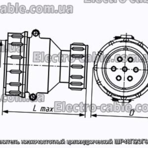 З&#39;єднувач низькочастотний циліндричний ШР48П2ЕГ9 вилка - фотографія №1.