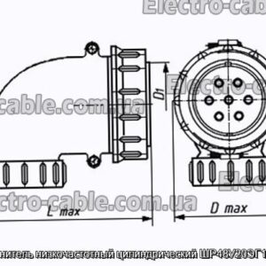 Соединитель низкочастотный цилиндрический ШР48У20ЭГ1 вилка - фотография № 1.